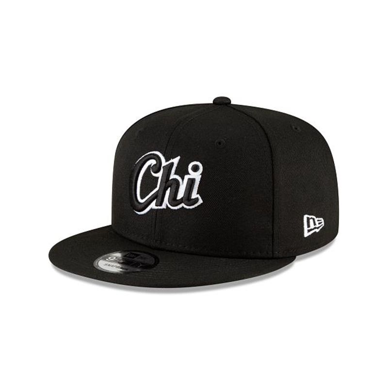 MLB Chicago White Sox Ligature 9Fifty Snapback (GLX6003) - Black New Era Caps